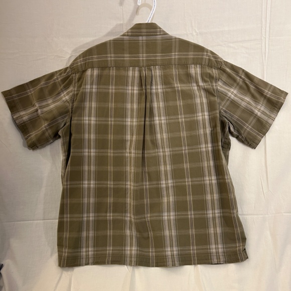 Men's Short Sleeve Green Plaid Button Down Shirt from Northcrest Size XL - Picture 2 of 7